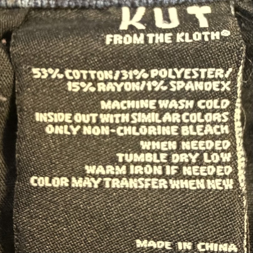 Kut From The Kloth Mia Toothpick Skinny Medium Wash Size 12 Tapered - Picture 3 of 6